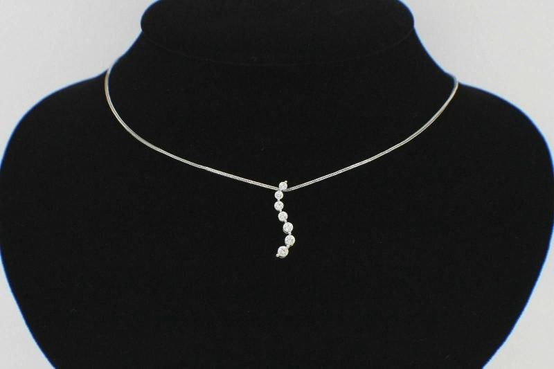 Leo Journey Diamond Necklace Pendant 0.61 tcw set in 14k White Gold - 3