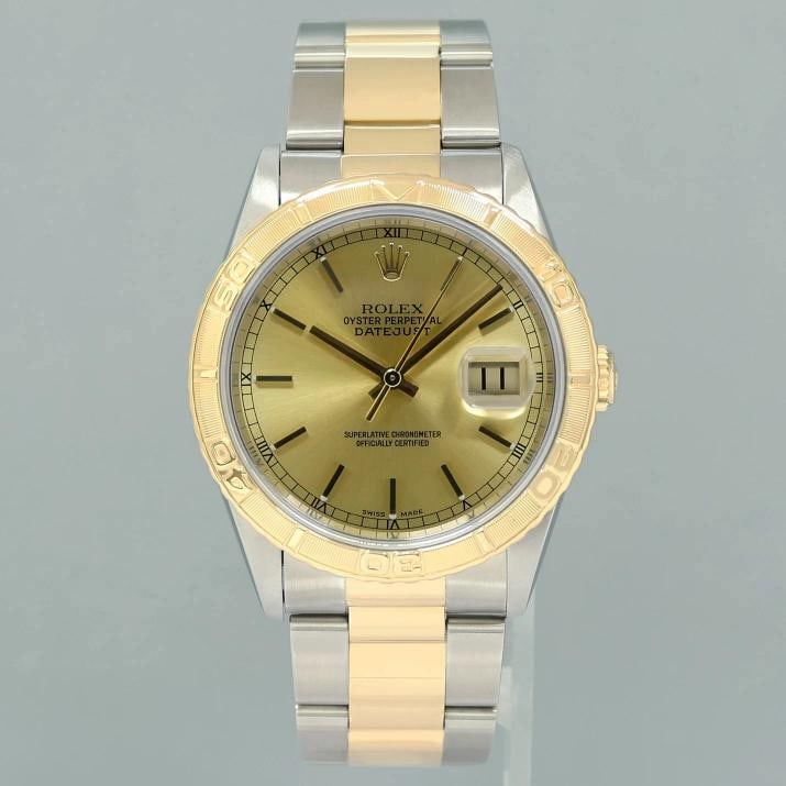 MINT Rolex DateJust 16263 Turn-O-Graph Two Tone Gold Oyster 36mm Watch Box - 2