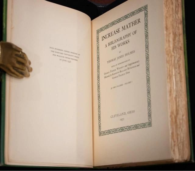 Increase Mather Cotton Mather / 1940 Cotton Mather Increase Mather Minor 1st ed - 10