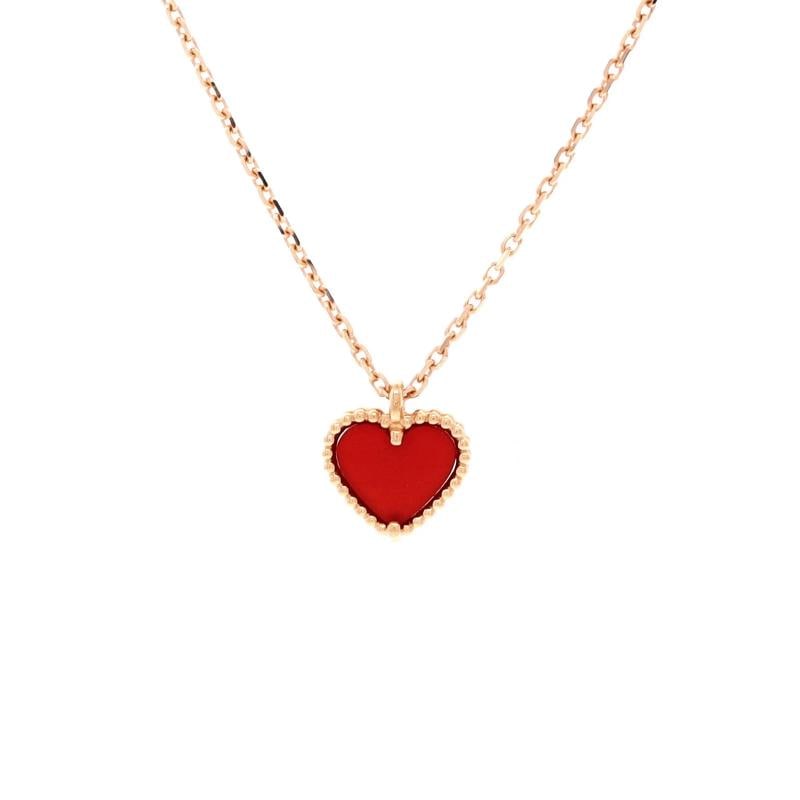 Van Cleef & Arpels Sweet Alhambra Heart Pendant Necklace 18K Rose Gold: Condition: Pre-owned - Good,Brand: Van Cleef & Arpels,Main Stone: Carnelian,Metal: 18K Rose Gold,Metal Purity: 18K,Style: Pendant,Type: Necklace,Color: Rose Gold,Material: 18K Rose Gold, Carnelian