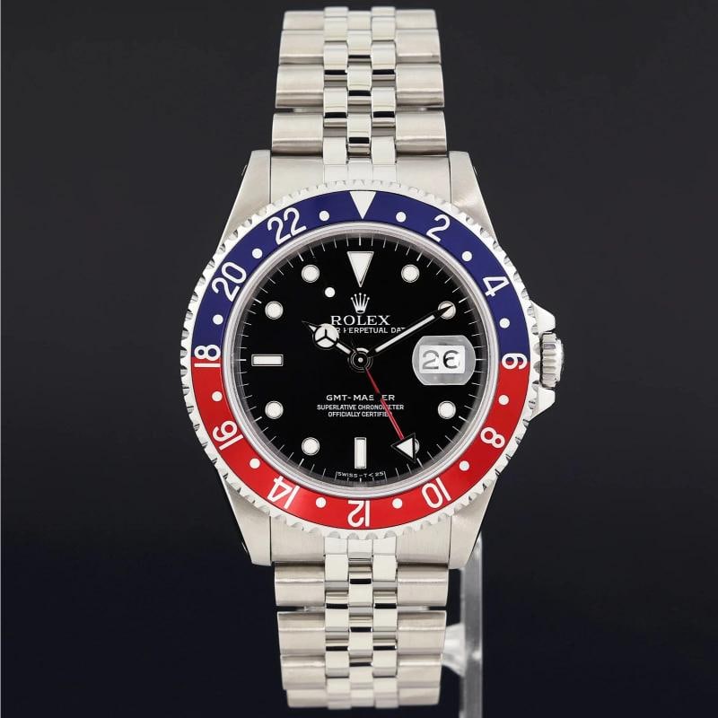 1991 MINT Rolex GMT-Master 16700 Pepsi Red Blue Jubilee 40mm Steel Watch Box - 2