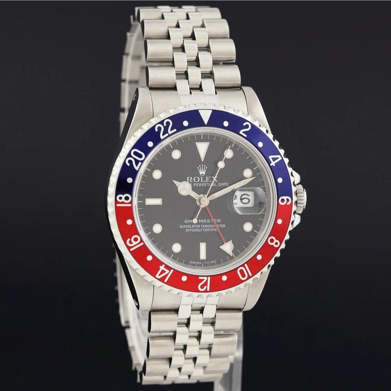 1991 MINT Rolex GMT-Master 16700 Pepsi Red Blue Jubilee 40mm Steel Watch Box - 6