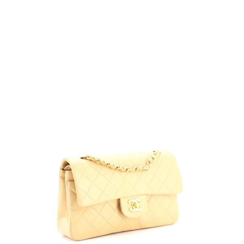 Chanel Vintage Classic Double Flap Bag Quilted Lambskin Small - 2