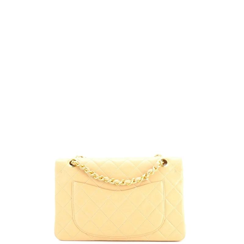 Chanel Vintage Classic Double Flap Bag Quilted Lambskin Small - 3