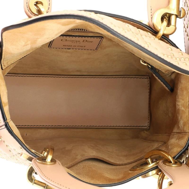 Christian Dior Supple Lady Dior Bag Cannage Studded Lambskin Small - 5