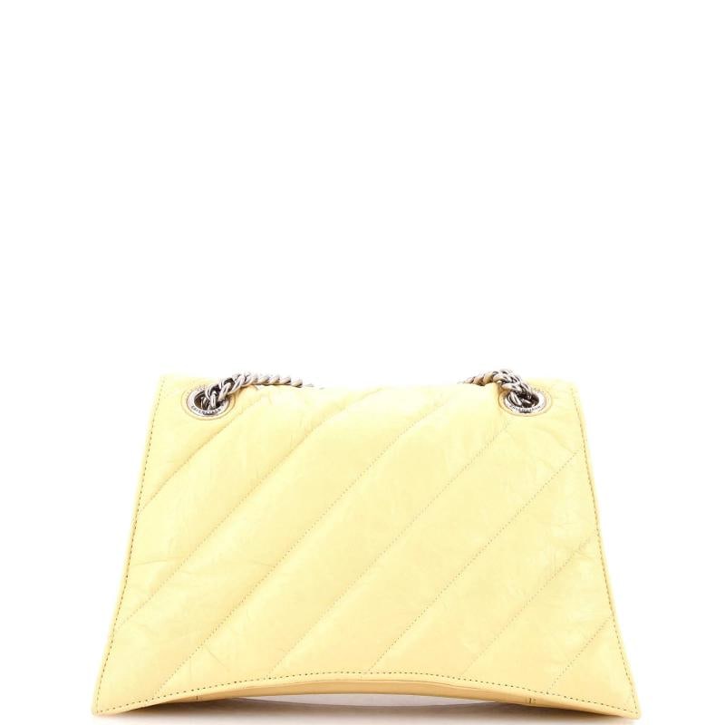 Balenciaga Crush Chain Flap Bag Quilted Crushed Calfskin Medium - 3