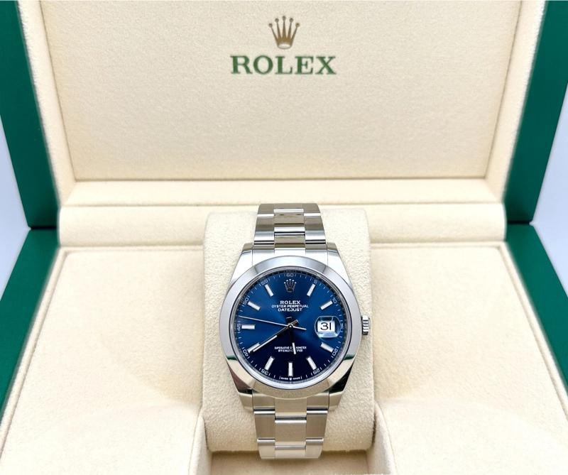 Rolex Datejust 41 126300 Blue Dial Stainless Steel Box Paper 2021 - 2