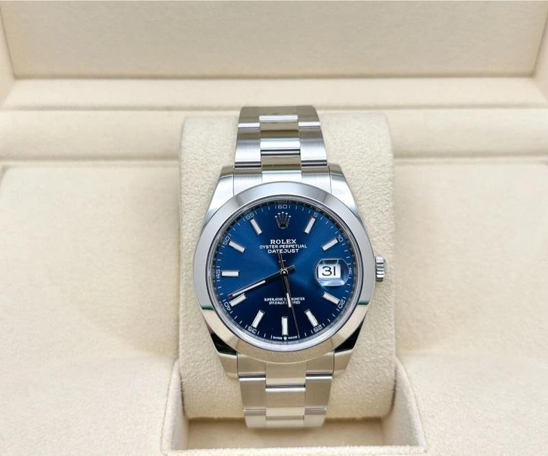 Rolex Datejust 41 126300 Blue Dial Stainless Steel Box Paper 2021 - 3
