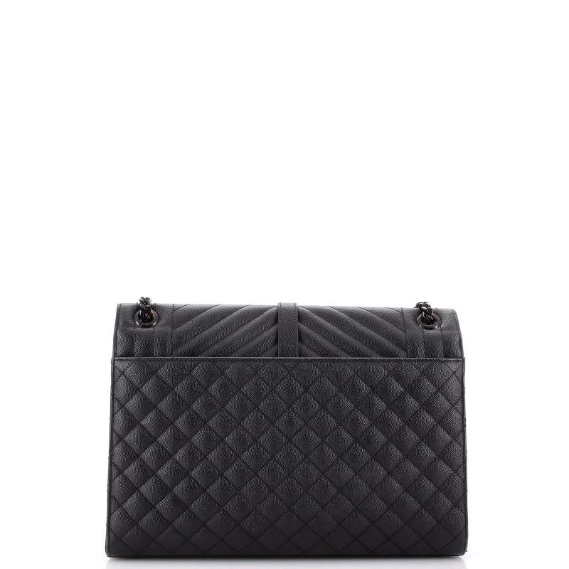 Saint Laurent Classic Monogram Envelope Satchel Mixed Matelasse Leather Large - 3