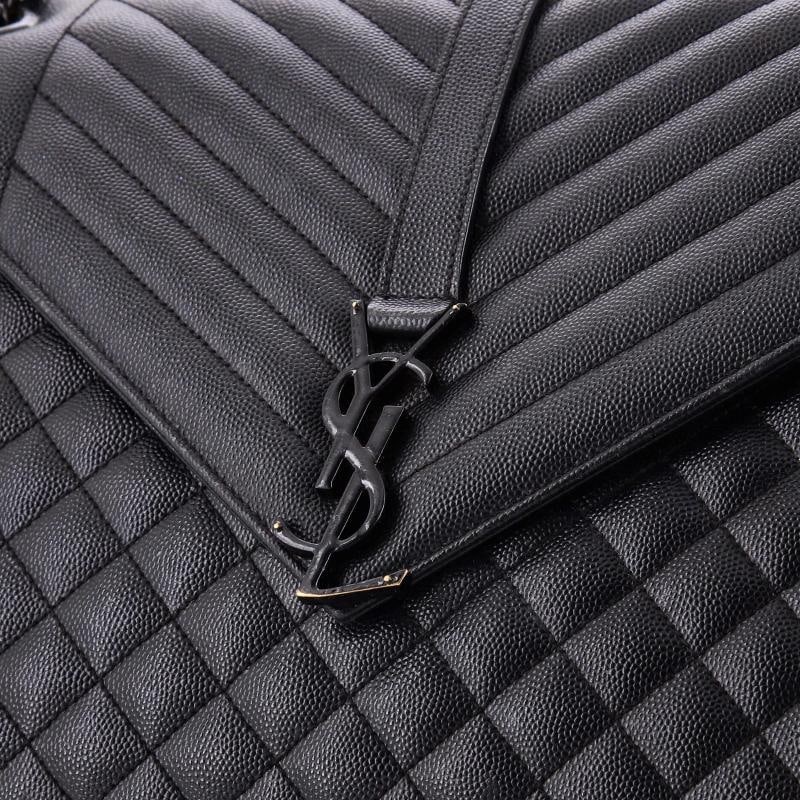Saint Laurent Classic Monogram Envelope Satchel Mixed Matelasse Leather Large - 6
