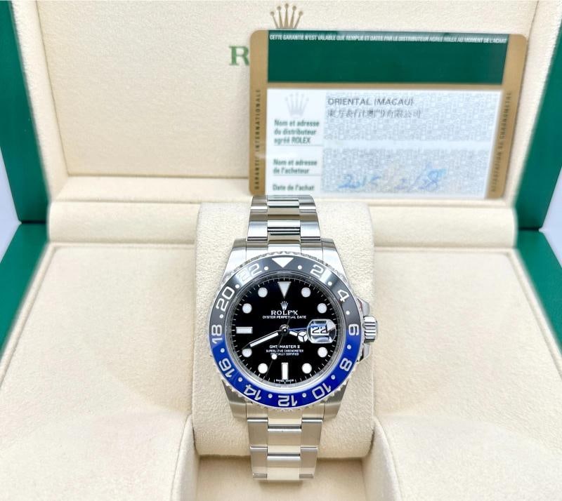 Rolex GMT Master II BATMAN 116710BLNR Black Blue Ceramic Bezel Steel Box Paper - 2