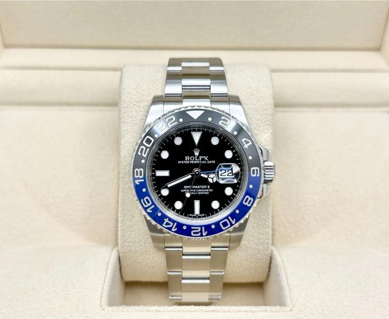 Rolex GMT Master II BATMAN 116710BLNR Black Blue Ceramic Bezel Steel Box Paper - 3
