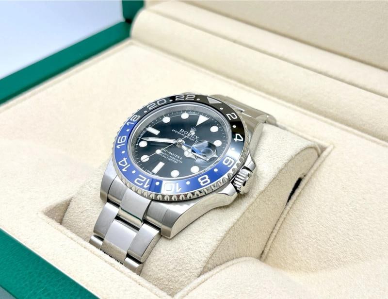 Rolex GMT Master II BATMAN 116710BLNR Black Blue Ceramic Bezel Steel Box Paper - 8