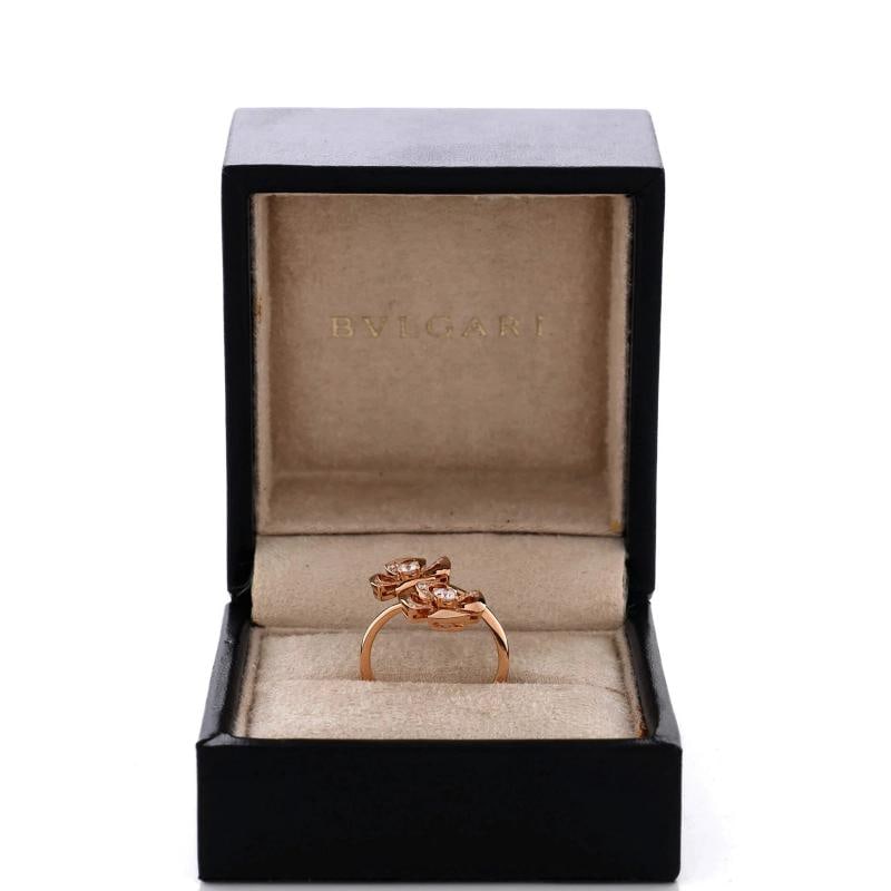 Bvlgari Fiorever Double Ring 18K Rose Gold and Diamonds - 2
