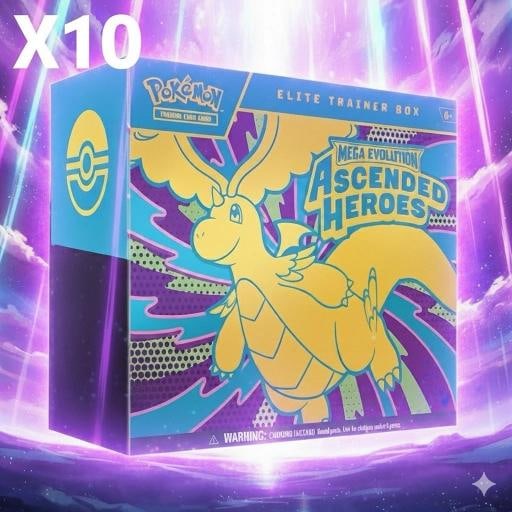 Pokemon TCG - Ascended Heroes ETB Case Of 10 Sealed Elite Trainer Box - 2