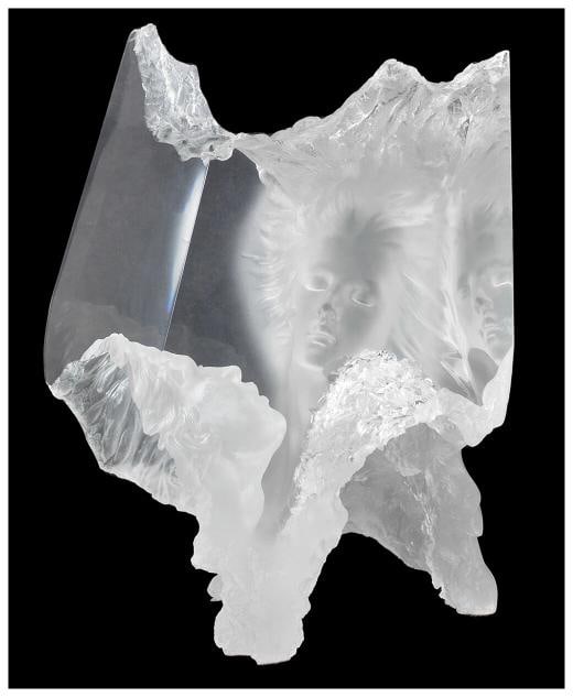 Michael Wilkinson Full Round Acrylic Atlanteans Echoes Sculpture Signed Artwork - 2