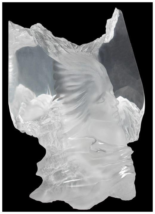 Michael Wilkinson Full Round Acrylic Atlanteans Echoes Sculpture Signed Artwork - 3