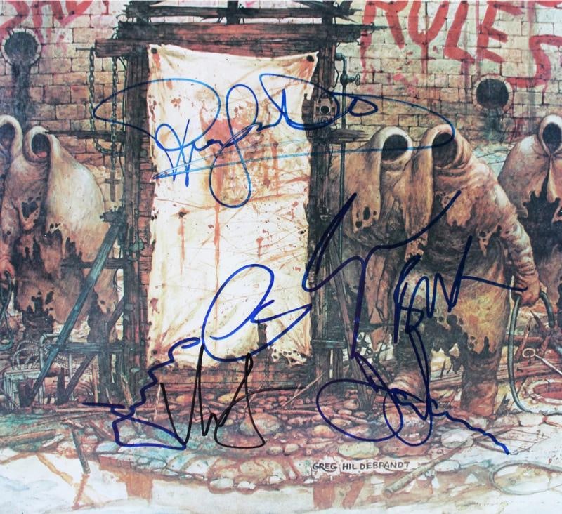 Black Sabbath (5) Iommi, Dio, Butler & Appice Signed Mob Rules Album Cover BAS - 3