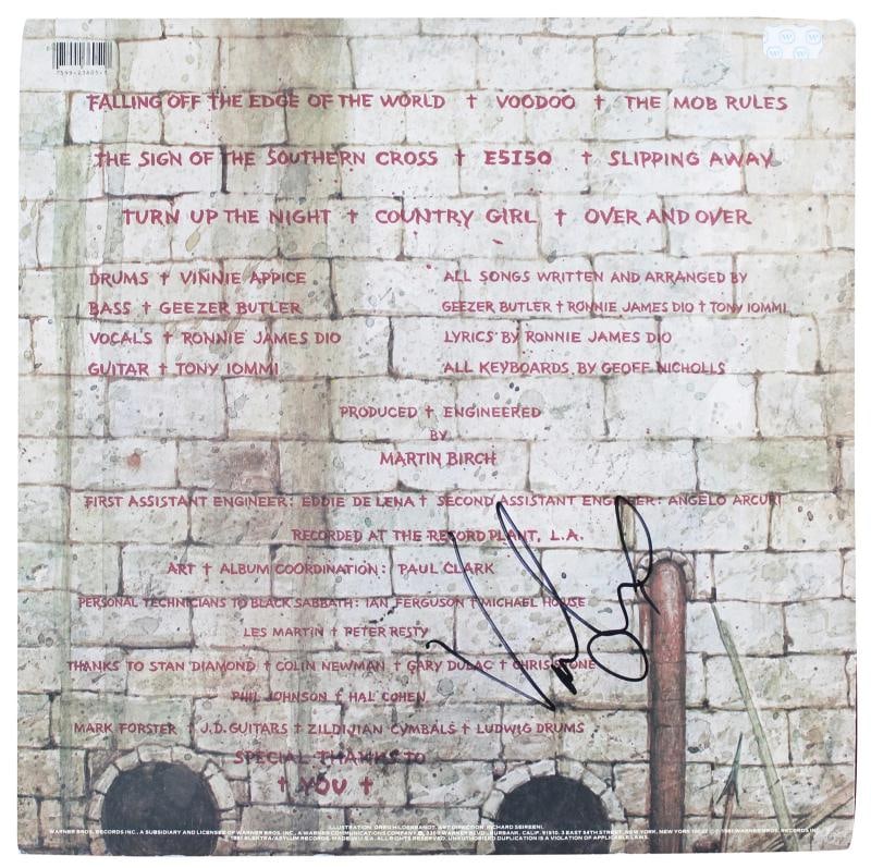 Black Sabbath (5) Iommi, Dio, Butler & Appice Signed Mob Rules Album Cover BAS - 4
