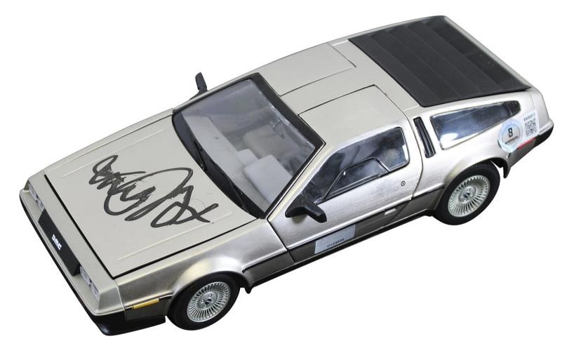Michael J. Fox Back To The Future Signed 1:18 Die Cast DeLorean BAS #BW88013 - 5