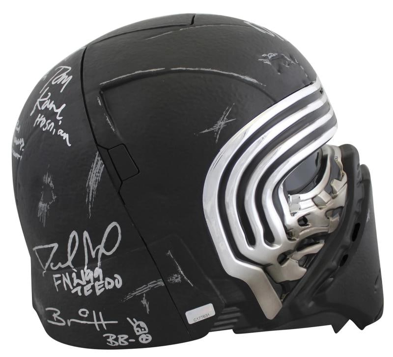 Star Wars (13) Driver, Herring, Towersey, Rose Signed Kylo Ren FS Helmet BAS - 2