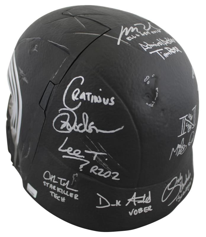 Star Wars (13) Driver, Herring, Towersey, Rose Signed Kylo Ren FS Helmet BAS - 7