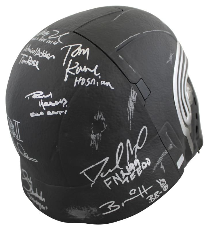 Star Wars (13) Driver, Herring, Towersey, Rose Signed Kylo Ren FS Helmet BAS - 9