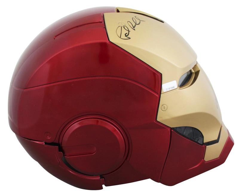 The Avengers (5) Lee, Jackson, Rudd +2 Signed Iron Man F/S Helmet BAS #AE64818 - 7