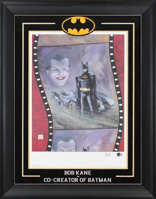 Bob Kane Batman Authentic Signed & Framed 20.5x24.5 Lithograph BAS #AD64148: Object Type: Photograph,Autograph Authentication: Beckett,Industry: Movies,Original/Reproduction: Original,PRODUCT_COA: Beckett,PRODUCT_SIGNED_BY_NAME: Bob Kane,PRODUCT_SIGNED_BY_BRAND: Batman,Country