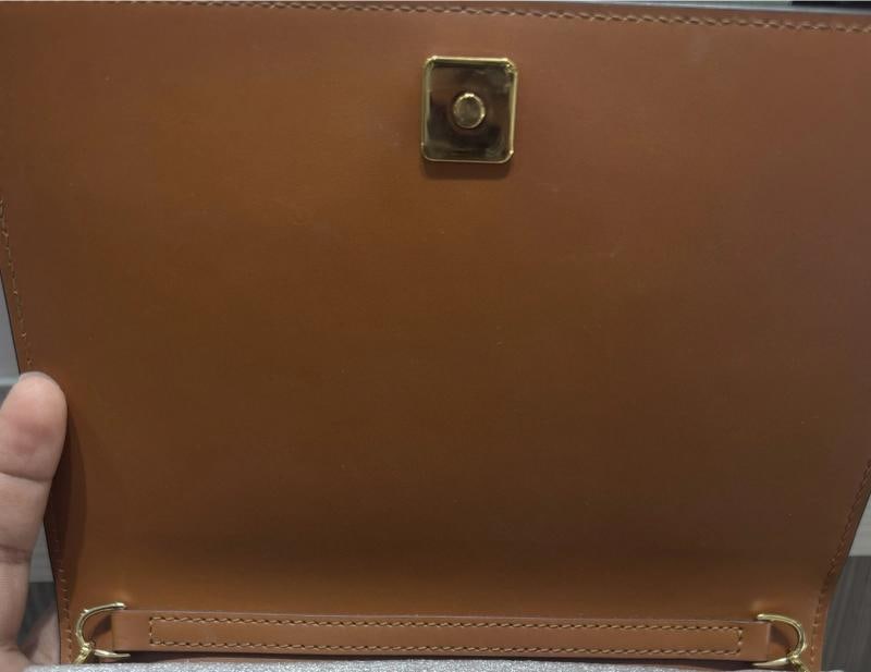 Fendi Signature Roma Logo Wallet on Chain Brown Leather Crossbody Bag - 8