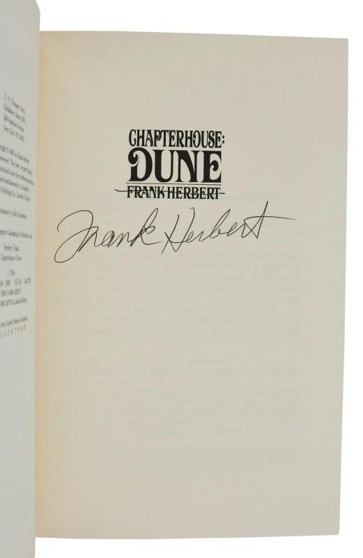 Chapterhouse: Dune ~ SIGNED by FRANK HERBERT ~ Limited First Edition ~ 1st 1985 - 8