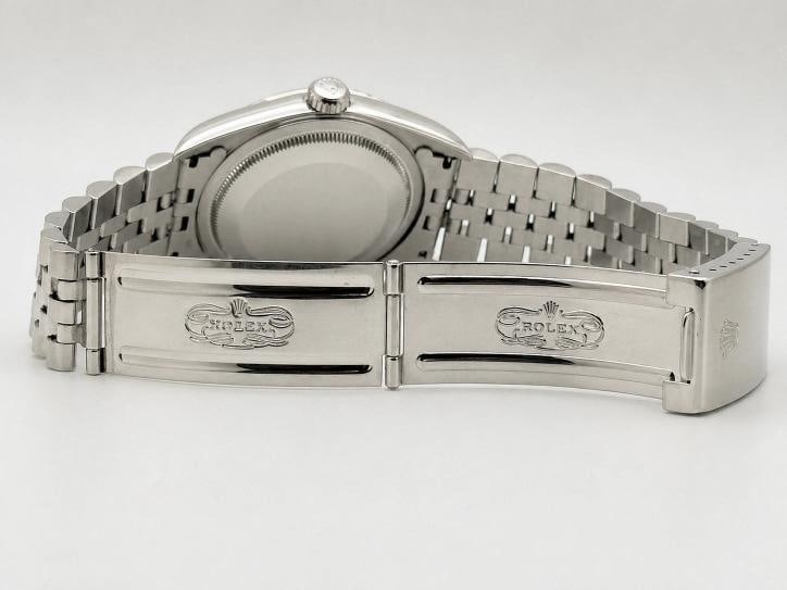 2004 Rolex Datejust 16234 36mm Silver Roman Dial 18k Gold Steel Jubilee - 9