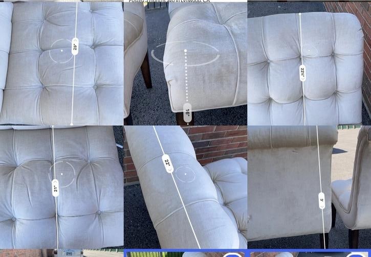 Pair of Custom Upholstered High End Tufted Accent Chairs Orig MSRP $3500 each - 10