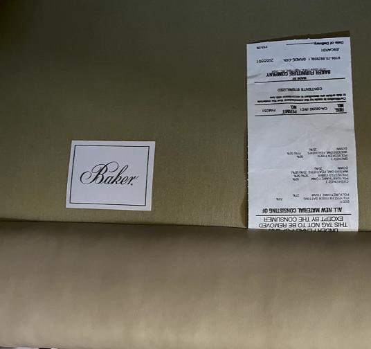 Baker Furniture Laura Kirar 'NEUE" Loveseat in Leather and Linen - 6