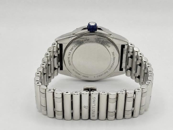 2025 Breitling Super Chronomat 38 A17356 Diamond Bezel Blue Dial Steel Box Paper - 10