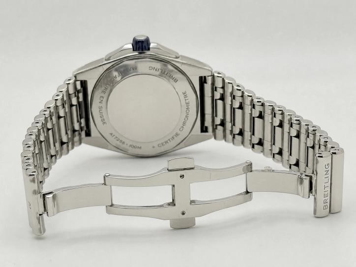 2025 Breitling Super Chronomat 38 A17356 Diamond Bezel Blue Dial Steel Box Paper - 11