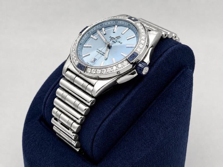 2025 Breitling Super Chronomat 38 A17356 Diamond Bezel Blue Dial Steel Box Paper - 6