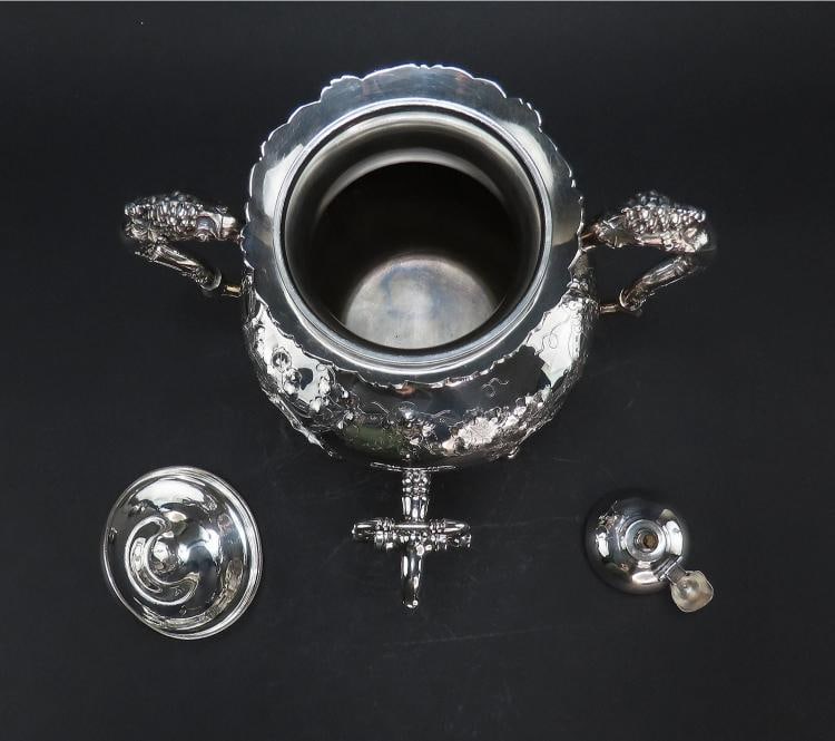 c1890s Fantastic Barbour / Int'l Silver Plate 7pc Grape Vine Tea Set - 11