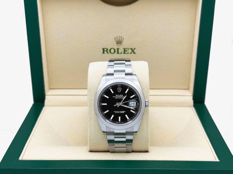 Rolex Datejust 41 126300 Black Dial Stainless Steel Partial Stickers Box Paper - 3