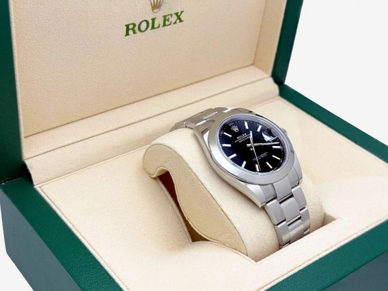 Rolex Datejust 41 126300 Black Dial Stainless Steel Partial Stickers Box Paper - 4