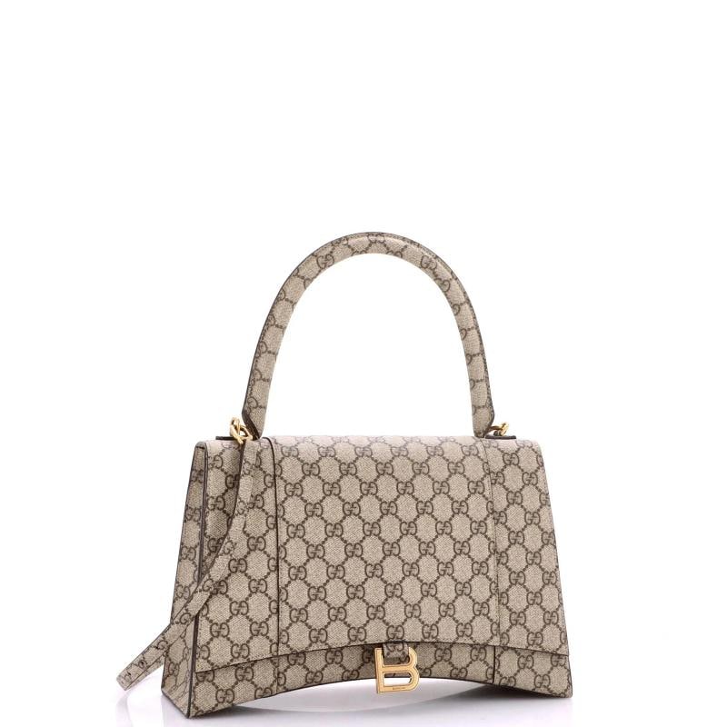 Gucci x Balenciaga The Hacker Project Hourglass Top Handle Bag GG Coated Canvas - 2