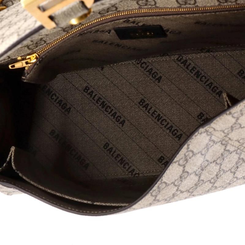 Gucci x Balenciaga The Hacker Project Hourglass Top Handle Bag GG Coated Canvas - 5