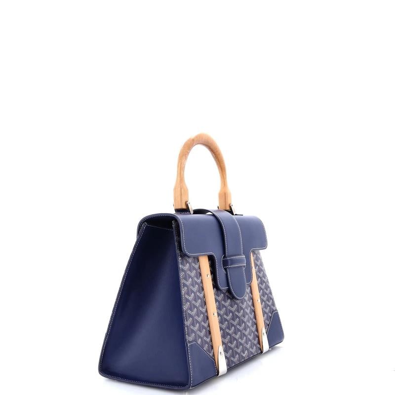 Goyard Saigon Top Handle Bag Coated Canvas with Leather MM - 2