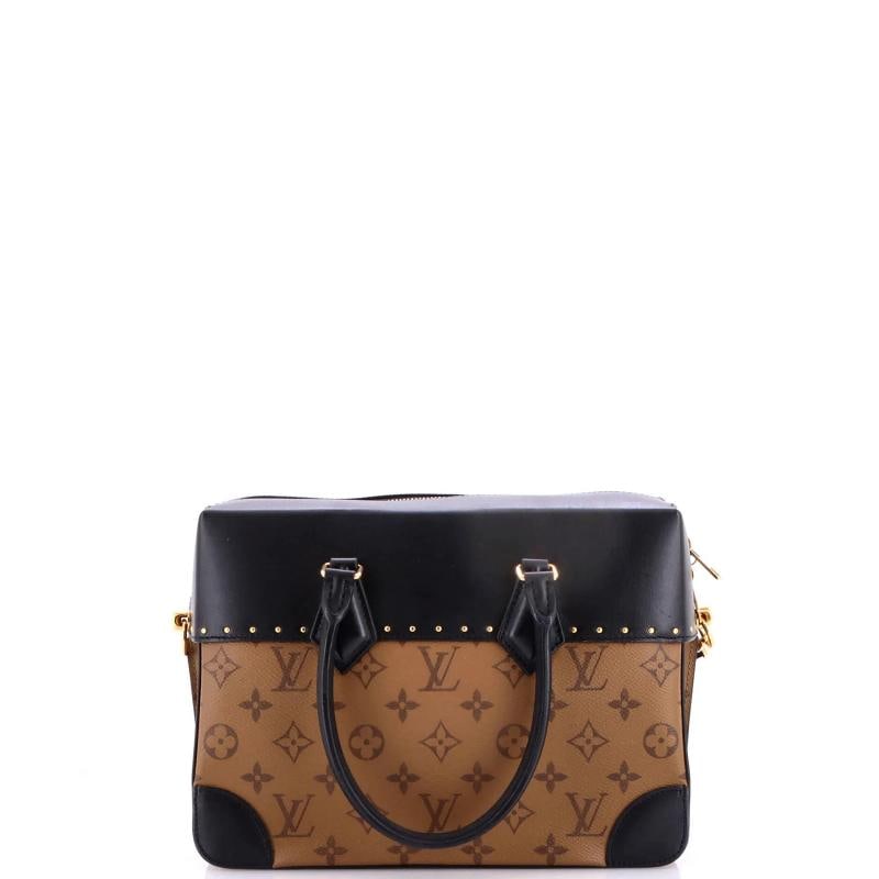 Louis Vuitton City Malle Handbag Reverse Monogram Canvas and Leather MM - 3