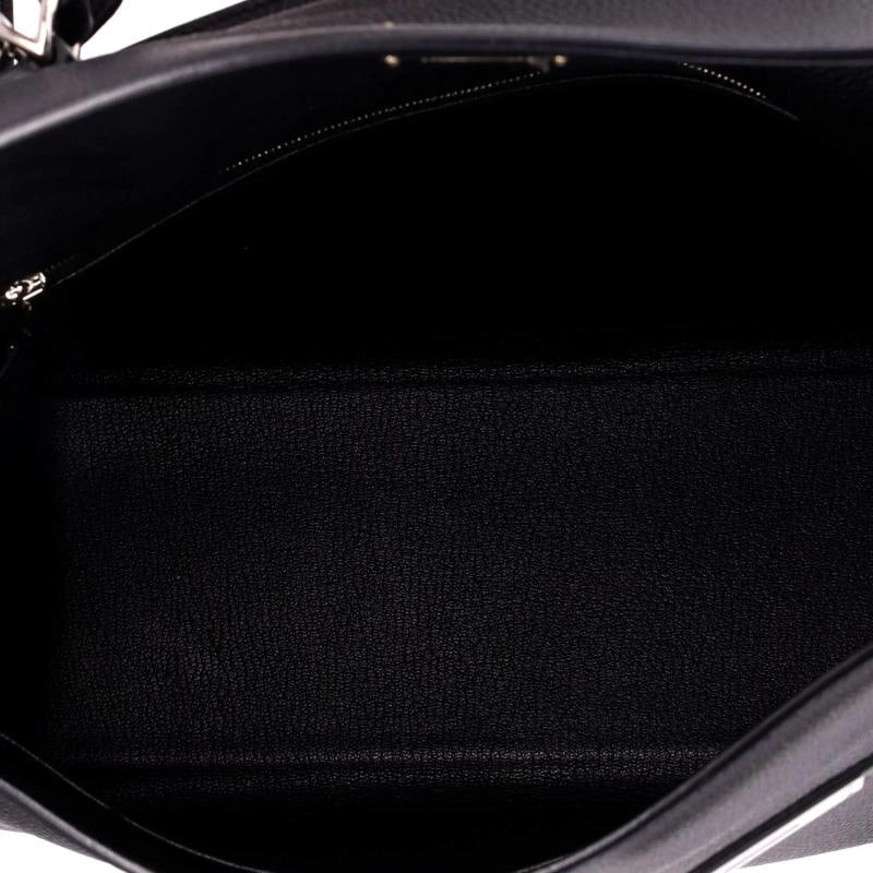 Hermes Kelly Handbag Black Togo with Palladium Hardware 32 - 6