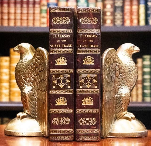 1808 Abolition of the African Slave Trade Thomas Clarkson 1st Edition Fold Outs: Binding: Leather,Place of Publication: London,Language: English,Special Attributes: 1st Edition, Large Fold Outs, Rare, 218 Years Old,Author: Thomas Clarkson,Publisher: R. Taylor and Co,Topic: