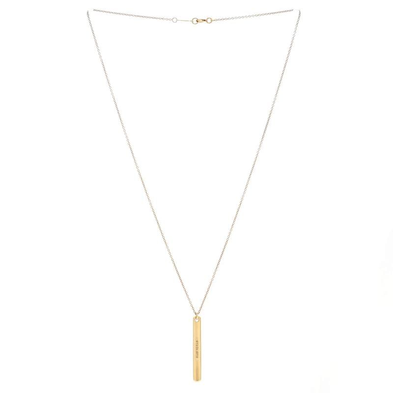 Tiffany & Co. 1837 Bar Pendant Necklace 18K Yellow Gold - 2