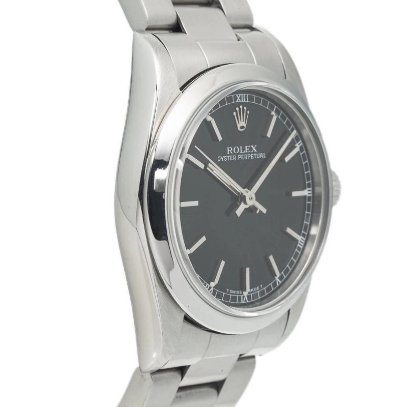 Rolex Oyster Perpetual 67480 SS Auto Black Dial Unisex Watch 31mm - 4