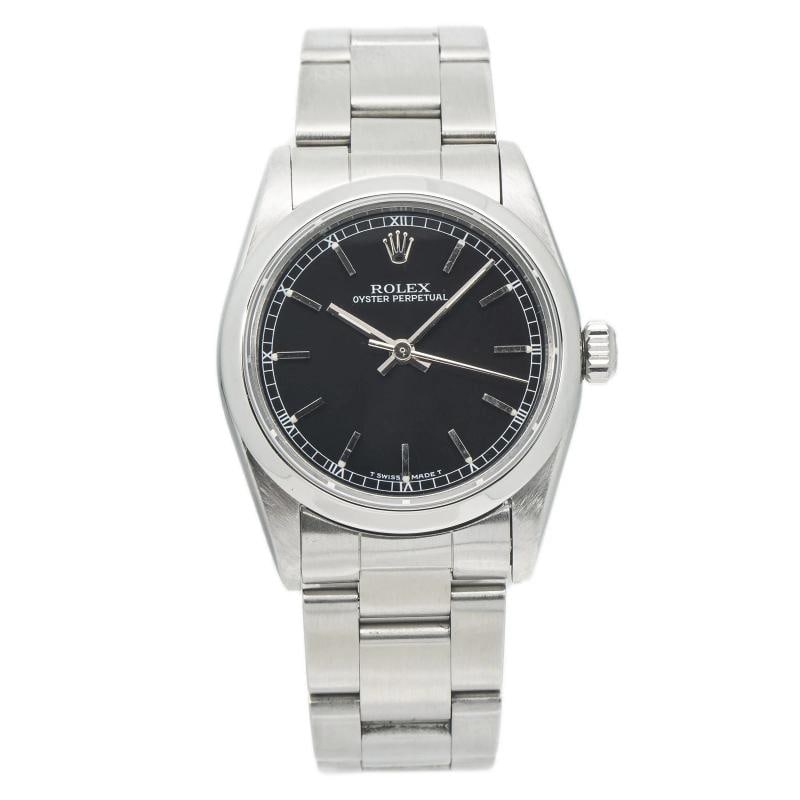 Rolex Oyster Perpetual 67480 SS Auto Black Dial Unisex Watch 31mm - 5