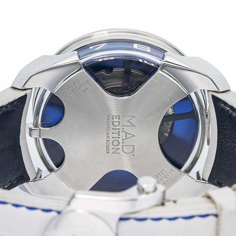 MB&F M.A.D.1S Ice Blue Edition 1 Complete Leather Skeleton Dial Men's Watch 42mm - 5